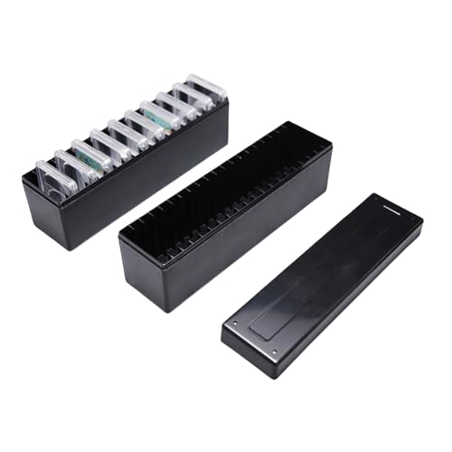 Ettonsun Plastic Coin Storage Box Case for 20 Slab Coin Holders Fit for PCGS NGC PCCB PMGab Coin Holders (Black)