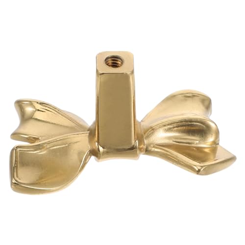 ULTECHNOVO Brass Bow Knobs Cabinet Door Knobs and Handles Bow Drawer Handles Dresser Pulls Nursery Decor