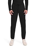 Cherokee Joggers for Men Modern Fit Scrub Pant with Drawstring Waistband, 5 Pockets, Soft 2-Way Stretch Fabric - WW012, M, Black