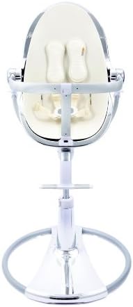 bloom Special Edition Silver Fresco Chrome High Chair in Coconut White