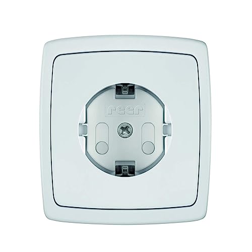 reer Steckdosenschutz, Kindersicherung, schraubbar, weiß, 30er