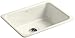KOHLER K-6585-FD Iron/Tones Self-Rimming (24-1/4" X 18-3/4") or Undercounter (21-1/4" X 15-3/4") Kitchen Sink, Cane Sugar