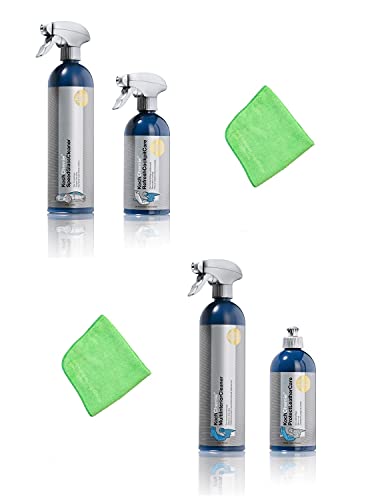 Koch Chemie Pflegeset Inside Plus 4 Auto Reiniger + 2 Microfasertücher Innenraumreiniger Autopflege Polsterreiniger Glasreiniger Cockpitreiniger RefreshCockpit SpeedGlassCleaner MultiInteriorCleaner