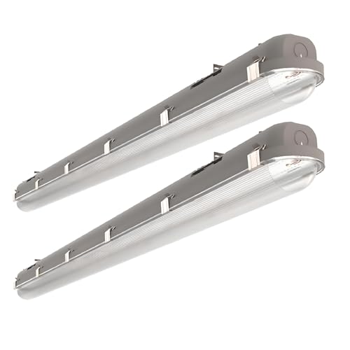 OCS Parts 2-Pack 48" Commercial Walk-in and Cooler and Freezer LED Lights | Low Profile Surface Mount Refrigeration Light Fixture with Mounting Hardware