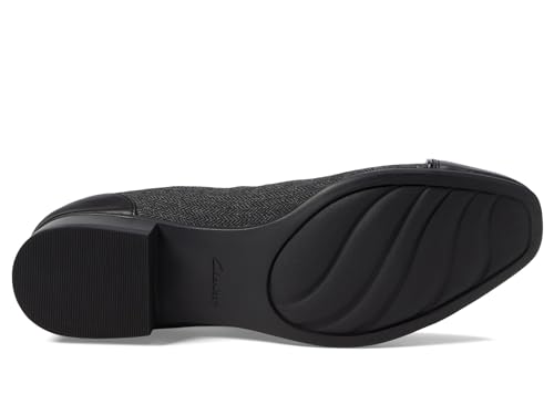 Clarks Black's Juliet Step Pump, Black Tweed Combi, 10 Medium US