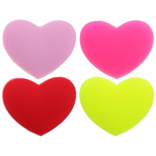 USHOBE Amortiguador de Silicona para Paleta de Tenis con Diseño de Corazón, Paquete de 4 Piezas para Absorción de Impactos y Protección en Partidos y Entrenamientos