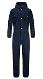 Yukirtiq Tela Vaquera Encapuchado Pantalones con Peto de Trabajo para Hombre Ropa de Trabajo Mono de Trabajo para jardín y Garaje