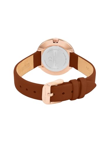 Image of French Connection Sunray Brown Round Dial with Brown Leather Strap Watch - for Womens FCO1BRL