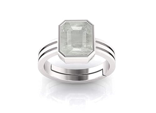 Bague saphir blanc Pukhraj ajustable pour illuminer vos tenues quotidiennes
