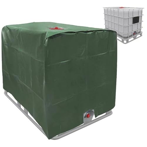 DFANCE Cubierta para Depósito de Agua 1000 litros,IBC Funda Deposito Protección,Antipolvo Anti UV Protección Deposito Agua Lluvia,para El Hogar Accesorio para Tanque IBC(Color:Verde)
