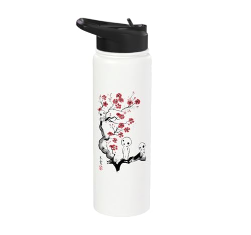Kodama Japanese Ghosts Japan Fairy Tale Stainless Steel Insulated Water Bottle