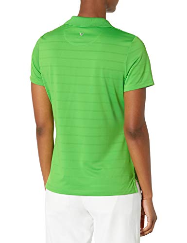 Callaway Women's Golf Short Sleeve Pique Open Mesh Polo Shirt, Vibrant Green, Large #TOP1