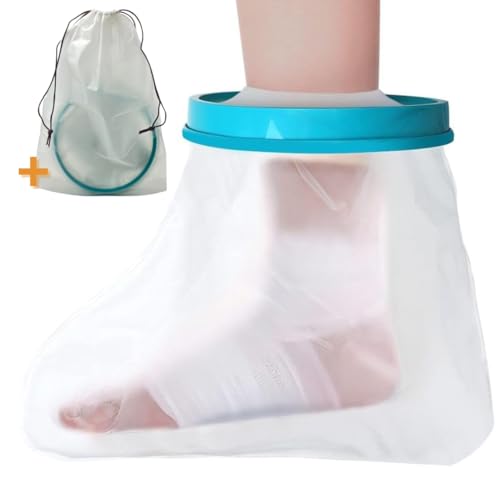 MEDIMINA - Protecteur plâtre pied adulte, housse pour plâtre pied et doigts, couvre plâtre pied adulte pour douche, protection totale imperméable contre l'eau
