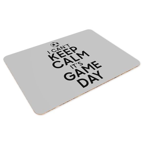 Set de table gris anti-taches pour protéger le mobilier pendant les matchs de foot