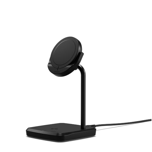 Soporte de carga inalámbrico magnético 2 en 1 compatible con Qi2 negro ChargeBase para móvil 2