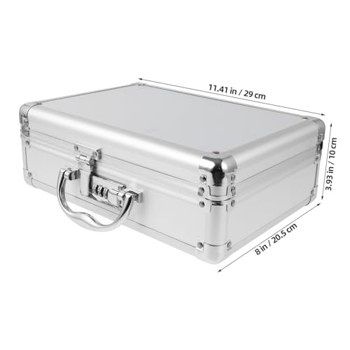 Portable Aluminum Tool Case with Password Lock Compact Briefcase for Safe Storage of Tools Medical Supplies and Accessories High Rigidity Durability for2