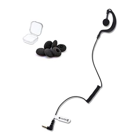 3.5mm G Shape Earhook YEHTEH Listen Only Earpiece, 3.5mm 1 pin Receive Only Headset Earphone Compatible with Two Way Radio/Walkie Talkie Radio, Radio Speaker Mics Jacks. 1Pack Cover