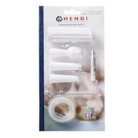 HENDI Slagroomapparaat | KitchenLine | Aluminium | Zwart | 0.95L | 3 Spuitmonden | 95x320(h)mm