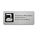 Employees Must Wash Hands Before Returning to Work Sign,Wash your Hands Sign with Double Sided Foam Tape ,Restroom Signs for Business, Offices,Restaurant, Public Restrooms (Brushed Aluminum 7x3 inch)