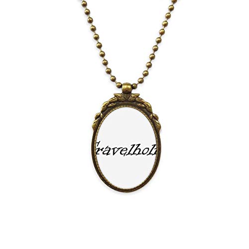 Collier vintage en laiton antique pendentif élégant de luxe bijoux rétro