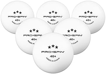 PRO SPIN Ping Pong Balls - 3-Star White Table Tennis Balls - Premium 40+ Training Balls for Indoor/Outdoor Competitions & Games (Pack of 12)