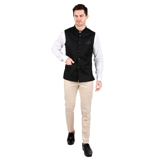 GRACYSHADE Men’s Nehru/Modi Jacket (Waistcoat) along-with Inner pocket - Premium Cotton Fabric with Polyester lining, Stylish Sleeveless Bandhgala Regular Fit for Festive, Casual, or Occasional