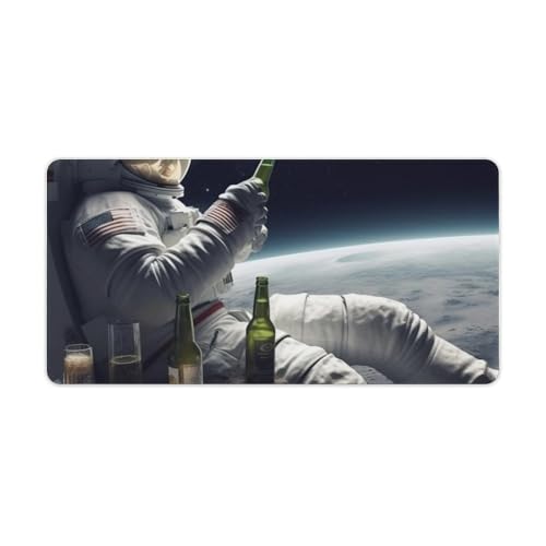 Alfombrilla para mouse Astronaught with Beer 60x30 cm antideslizante