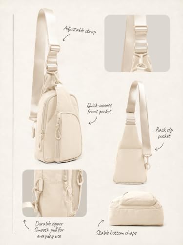 Image of ODODOS Sling Bag with Adjustable Straps Crossbody Chest Bag Lightweight Backpack for Casual Traveling Hiking