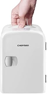 Chefman Mini Portable Compact Personal Fridge, Cools & Heats 4 Liter Capacity, Chills
