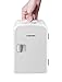 Chefman - Iceman Mini Portable White Personal Fridge Cools Or Heats & Provides Compact Storage For Skincare, Snacks, Or 6 12oz Cans W/ A Lightweight 4-liter Capacity To Take On The Go