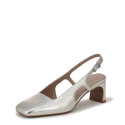 Naturalizer Women's Carmen Pump Silver Sand Leather 7.5 M