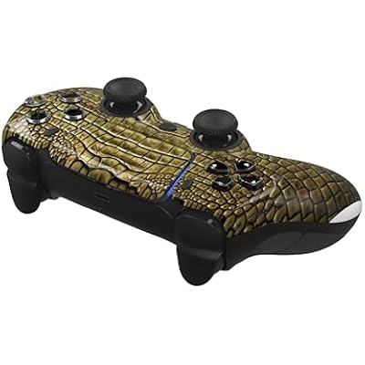 ProControllers LLC Custom Wireless Controller for PS5 - Hand Airbrushed & Multiple Designs Available (Alligator)