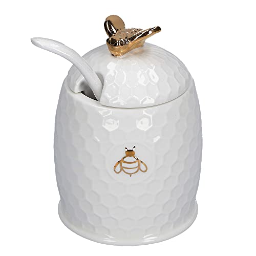 La Porcellana Bianca - Aperegina Oro Zuccheriera W/Cucchiaio 4X2.5 in Gift Box