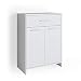 Produktbild VICCO Badschrank Kiko 80 x 60 cm Weiß - Midischrank Bad Schrank Regal Badregal