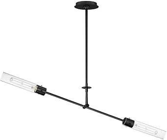 Maxim Equilibrium - 12W 2 LED Linear Pendant-7.75 Inches Tall and 42 Inches Wide-Black Finish