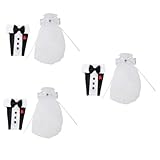 Cache-bouteille pour robe de mariée - tenues de marié, à vin : cet ensemble est original avec ce fantaisie et volez la fête !