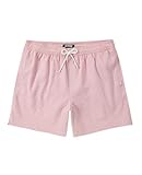 CoozySphere Mens Swimming Trunks 7 Inch Seersucker Bathing Suit for Men Quick Dry Board Beach Shorts with Mesh Lining Pink