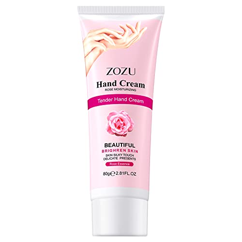 ZOZU Rose Hand Cream Moisturizes, Tender and Beautiful 80g / Soft and Smooth & Fresh and Not Greasy & Protect Skin & Lock Moisture