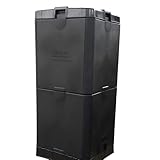 Aerobin Contenitore per compost – compostaggio veloce di 3 mesi – compostiera casalinga inodore per rifiuti di cucina, rifiuti da giardino e residui di cibo (nero)