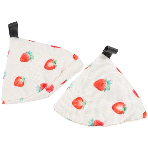 OSALADI 2pcs Hot Handle Holder Non Slip Pot Holders Cover Assist Hot Pan Handle Triangle Fabric Pot Clip Pot lid Gloves Anti Scalding Protector Kitchen Cooking Pot Handle Hat