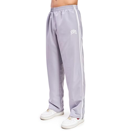 Image of HYPD Urban Track Pants for Men | Dry Fit Mesh Gym Wear | Zippered Bottom, Back Pocket | Relaxed Fit Joggers for Sports, Workout, Running & Casual Wear