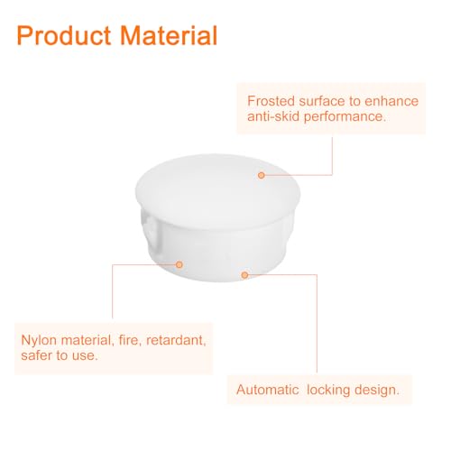 Image of uxcell Nylon Plastic Hole Plug, 160pcs 6 Sizes 0.2 inch /0.24 inch /0.31 inch /0.39 inch /0.51 inch /0.98 inch White Plastic Hole Plugs for Furniture Cabinet Insert End Caps