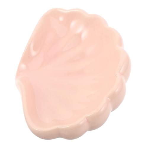 ROMISBABA Ceramic Soap Dish Shell Shaped Self-draining Soap Holder with