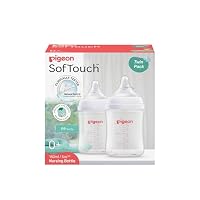 Pigeon SofTouch Logo BPP PP Nursing Bottle, 160 ml Capacity (Pack of 2)