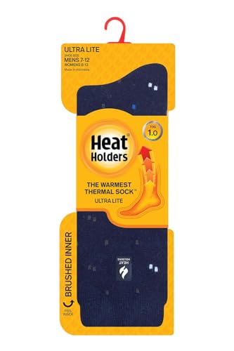 HEAT HOLDERS Men's Micro Pattern ULTRA LITE Socks | Warm + Soft, Hiking, Cabin, Cozy at Home Socks2