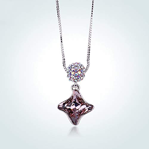 Collier pour femmes avec pendentif en cristal fin pour filles