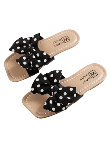Image of Verdusa Girl's Bows Square Toe Sandals Casual Summer Flat Sandal