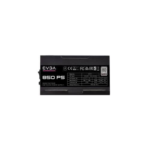 Image of EVGA Supernova 850 P5, 80 Plus Platinum 850W, Fully Modular, Eco Mode with FDB Fan, 10 Year Warranty, Includes Power ON Self Tester, Compact 150mm Size, Power Supply 220-P5-0850-X1