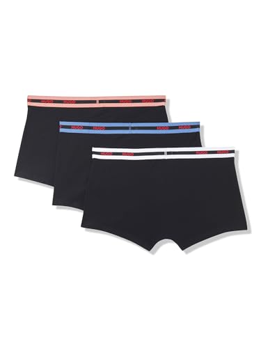 HUGO, 3 Pack Bold Logo Cotton Stretch Trunks, black leather, XXL3