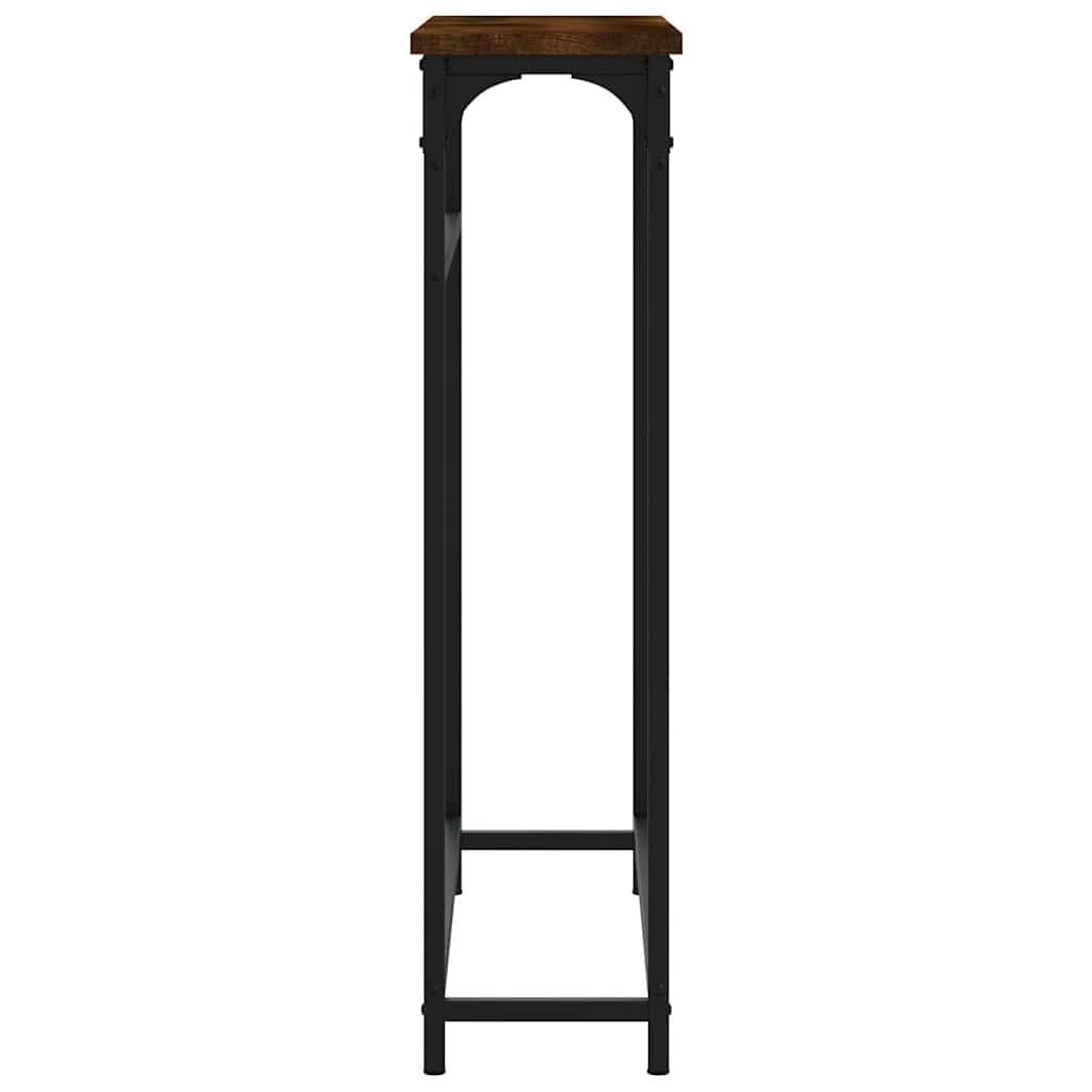 vidaXL Tavolino Consolle Rovere Fumo 75x19,5x75cm in Legno Multistrato
